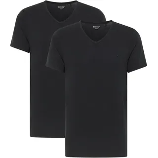 Mustang Herren T-Shirts, schwarz, schwarz, NOS