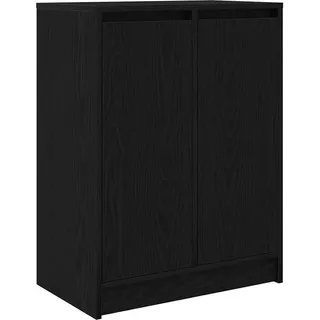 vidaXL Sideboard 57 x 76 x 34 cm Schwarz / Eichen-Optik