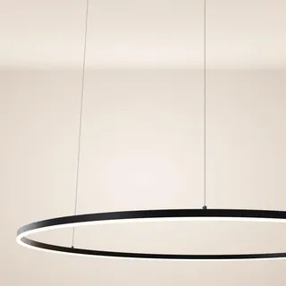 s.luce Ring 1-flg. Ø 150 cm rund schwarz