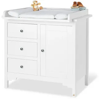 Pinolino Wickelkommode , Weiß , Holz , Eiche , 103x78x103 cm , Babymöbel & Kindermöbel, Babyzimmer, Wickelkommoden & Zubehör, Wickelkommoden