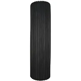Casablanca modernes Design GILDE Vase Fjord matt schwarz, gerillte Oberflächenstruktur H: 46 cm T: 16cm Ø 16 cm 56470