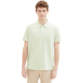 TOM TAILOR Herren Basic Piqué Poloshirt, tender sea green, S