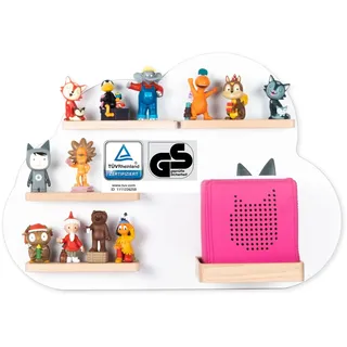 Boarti Wandregal "Regal Holz Wolke Kinder Toniebox Tonies Figuren" 1 Stk. tlg., weiß