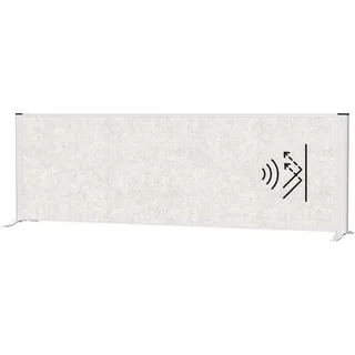 MAUL Tisch Trennwand Akustik MAULconnecto 160x50 cm | Raumteiler für Schreibtisch, Sideboard | Raumtrenner mit Standfüßen | Akustikvlies (4000 g/m2) als Sichtschutz und Schalldämmung