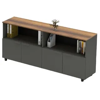 Aktenschrank Schrank Office Büroschrank Sideboard Schränke Ablagekommode - Grau