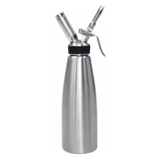 SCHNEIDER Sahnespender, Edelstahl, Zum Zubereiten von Sahne, Mousses, Desserts, kalten Schäumen und Saucen, Volumen: 1,0 Liter