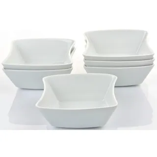 Schale RETSCH ARZBERG "SANDY", weiß, B:13cm H:6cm L:15,2cm, Porzellan, Schüsseln, Schale, 15x13cm, vielseitig verwendbar, ungewöhnliche Form, klassisches Weiß