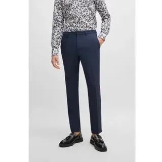 HUGO für Herren. 50495630 Marineblaue Anzughose (90), Lässig, Party, Klassisch, Polyester