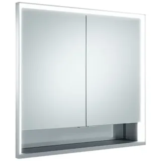 KEUCO Royal Lumos Spiegelschrank Wandeinbau 2-türig, kurze Tür, offenes Ablagefach, 700mm, 14317171301, Ausführung: ohne Dali Steuerung