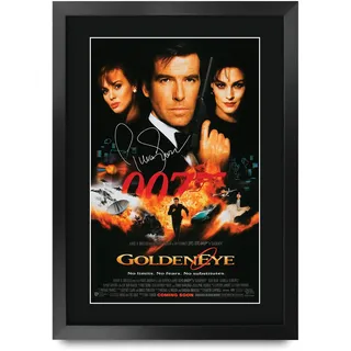 HWC Trading A3 FR James Bond - GoldenEye Movie Poster Pierce Brosnan Signed Geschenk GESTALTET A3 Printed Autogramm Film Geschenke drucken Fotobildanzeige
