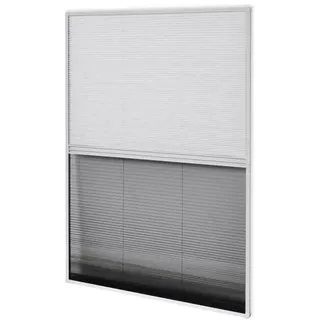 vidaXL Insektenschutz-Plissee für Fenster 80 x 120 cm Schwarz
