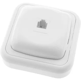 BeMatik - Einsatz Telefon RJ11 mit Rahmen 80x80mm Weiss