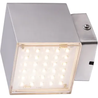 Heitronic Kubus 500999 LED-Außenwandleuchte 4.5W LED Edelstahl