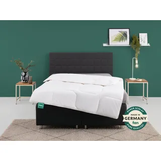 fan Baumwollbettdecke »Kansas, Bettdecken für Sommer und Winter, Decke« normal Füllung 100% Baumwolle 1 Stk. tlg. Bettdecke 135x200 cm, 155x220 cm und weiteren Größen, Made in Germany, weiß