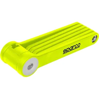 Sparco Vorhängeschloss für Fahrrad, weich, gelb, aus Zinkstahl, Messing, ABS-PVC, mit Kombination