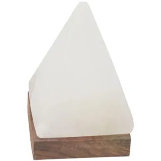 HIMALAYA SALT DREAMS Salzkristall-Tischlampe »USB-Pyramide« LED-Board 1 Stk. Warmweiß Handgefertigt aus Salzkristall - jeder Stein ein Unikat, H: ca.11 cm, weiß