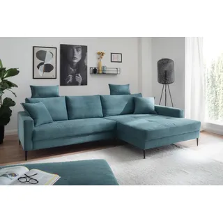 trends by hg »Summer L-Form« in Cord-Stoff mit Metallfuß,