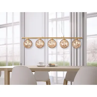 Balken Pendelleuchte Honey Gold 5-flammig