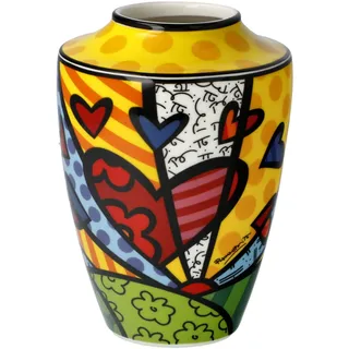 Goebel Romero Britto Vase aus Fine Bone China A New Day - Pop Art, Maße: 8,5cm x 8,5cm x 12,5cm, 67-016-05-1