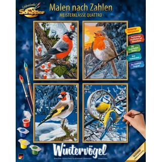 Schipper Malen nach Zahlen Wintervögel Quattro,