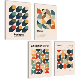 mojoliving Bauhaus Poster Set Bauhaus Bilder Schlafzimmer Deko Aesthetic Bilder Wohnzimmer Poster Vintage Wandbilder Schlafzimmer Aesthetic Room Decor Abstrakte Bilder Bauhaus Kunstdrucke