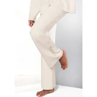 Strickhose ELBSAND, Damen, Gr. 32/34, N-Gr, weiß (wollweiß meliert), Feinstrick, Obermaterial: 50% Viskose, 28% Polyester, 22% Polyamid, meliert, unifarben, bequem, Hosen Strickhose, aus hochwertigen Strick