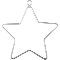 Rayher 24091000 Draht Sterne, 7 x 8 cm, 3 Stück, Sterne aus Metalldraht, Drahtsterne, Form zum Umwickeln, Basteln, Dekorieren