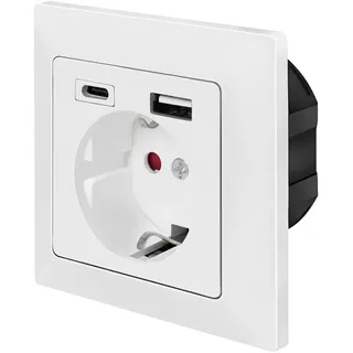 Logilink USB-Steckdose Unterputz 1 St. Weiß