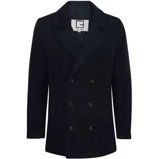 Casual Friday Wollmantel »Wollmantel CFVILMER wool mix peacoat«, blau