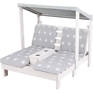 roba Doppel Sonnenliege 85 x 85 x 88 cm Grau