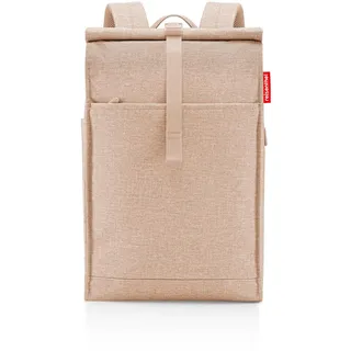 Reisenthel urban rolltop backpack twist coffee - urbaner und stylischer Rucksack, modernes Design, geräumiger Rucksack für Freizeit, Arbeitsweg und City-Trip