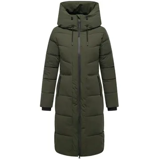 Steppmantel NAVAHOO "Steppmantel Schokokuss XIV", Damen, Gr. 5XL, grün (schwarz olive), Obermaterial: 92% Nylon NY. 8% Elasthan EL.  Obermaterial: Futter: 100% Polyester PES. 100% Polyester PES., Mäntel Steppmantel