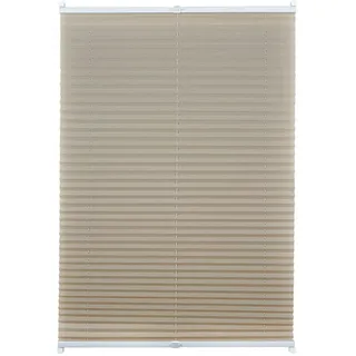 Homeware Plissee , Taupe , Textil , 100x130 cm , Länge universell einstellbar , Heimtextilien, Vorhänge, Plissees