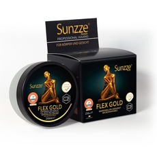 Sunzze Flex Gold Premium Full body Luxery Wax, Haarentfernung für Körper, Gesicht & Intim Waxing, Heißwachs für Mikrowelle, 250ml