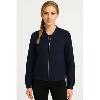 Bomberjacke VERO MODA "VMBECCA LS BOMBER LACE TOP JRS", Damen, Gr. XS, blau (navy blazer), Web, Obermaterial: 100% Polyester, unifarben, Jacken Bomberjacke