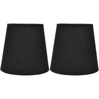 ONF3 - Lampenschirm - Lampenschirm für Tischlampen - Elegante Dekoration - Schwarz - Geeignet für Kronleuchter - Passend für Stehlampen und Tischlampen - 2 Stück - Schwarz