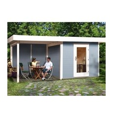 OBI Outdoor Living Holz-Gartenhaus Florenz Flachdach Lasiert 530 cm x 314 cm