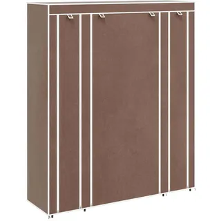 vidaXL Stoffschrank mit 11 Fächern, 3 Rolltüren 45/150/176 cm Braun , Textil , Rechteckig , 150x176x45 cm , Schlafzimmer, Kleiderschränke, Stoffschrank