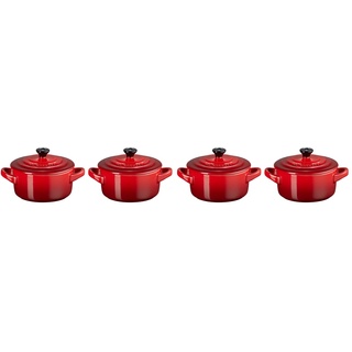 Le Creuset Mini Cocotte Topf-Set 4-tlg. kirschrot