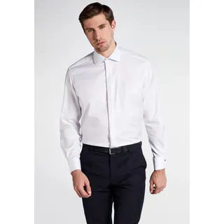 Langarmhemd ETERNA "COMFORT FIT", Herren, Gr. 54, Normalgrößen, weiß, Twill, 100% cotton, normal, Umschlagmanschette, Hemden Langarmhemd, NON IRON (bügelfrei)