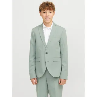 Jack & Jones Junior Sakko "JPRSOLAR stylisch, elastisch, pflegeleicht" unifarben, modisch, slim fit, Reverskragen, iceberg grün