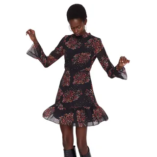 TRENDYOL Damen Trendyol Floral Business Casual Dress, Braun, 36 EU