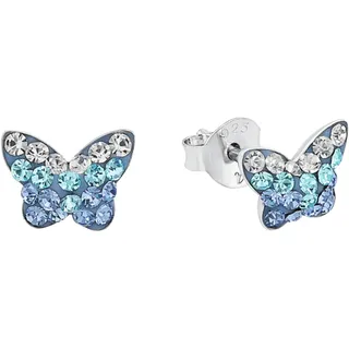 Amor Ohrstecker Schmetterling Blau 925 Sterling Silber 0,6 cm