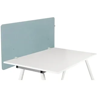 hjh OFFICE Akustik Tischtrennwand 62x120 cm FLEXMIUT D1 Schreibtisch Sichtschutz, Schalldämmender Schreibtischteiler, Blau
