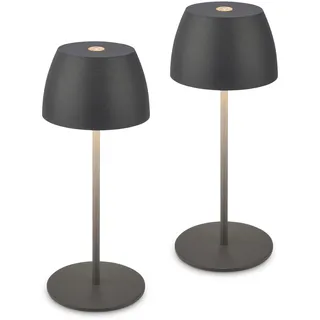 Briloner Mini LED Tischlampe Anthrazit 2 St.