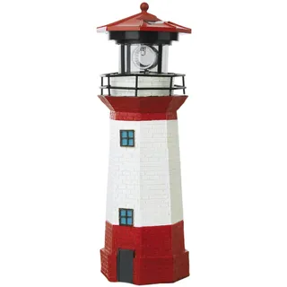 EASYmaxx Solar-Leuchtturm | 360 Grad, bis zu 8 Stunden LED-Leuchtfeuer | Tageslichtsensor für automatisches Ein- und Ausschalten | Kabellos, Outdoor und Indoor