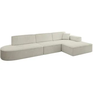 altdecor Ecksofa Ottomane Rechts IREA-L2-v4 - 327x165x77 cm Creme