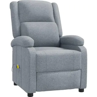 vidaXL Massagesessel Modell 31 Polyester 93 x 98 x 0 cm Hellgrau mit Fernbedienung