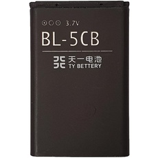 TY BETTERY® Akku kompatibel mit BL-5CB für Nokia 100, 101, 103, 111, 113, 1280, 1616, 1800, C1 – 01, C1 – 02, C2 – 01, C2 – 02, C2 – 03, C2 – 06, X2 – 01, X2 – 05