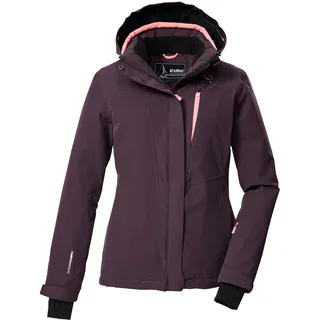 KILLTEC Damen, Skijacke/Funktionsjacke mit abzippbarer Kapuze und Schneefang KSW 25 WMN SKI JCKT, pflaume, 40, 43411-000